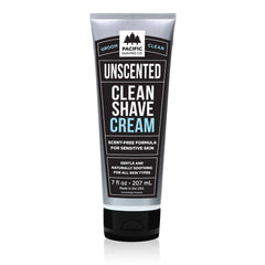 Pacific Shaving Co Clean Shaving Cream in a 7 oz tub, ideal for daily hydration