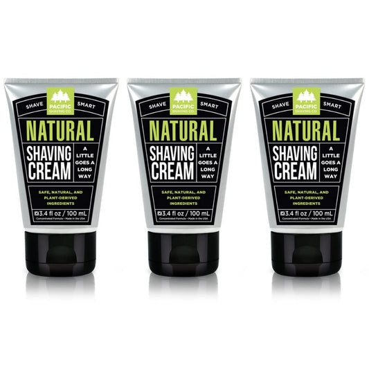 Pacific Shaving Company natural shaving cream with shea butter for a smooth, hydrated shave.
