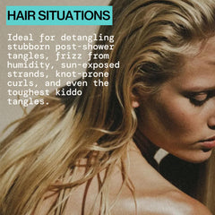 Pacifica Coconut Milk Hair Detangler Lightweight formula demonstrates touchable softness without heaviness.