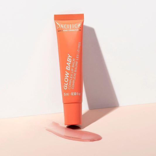 Glow Baby Lip Balm showcases a glossy, non-sticky finish for everyday wear.