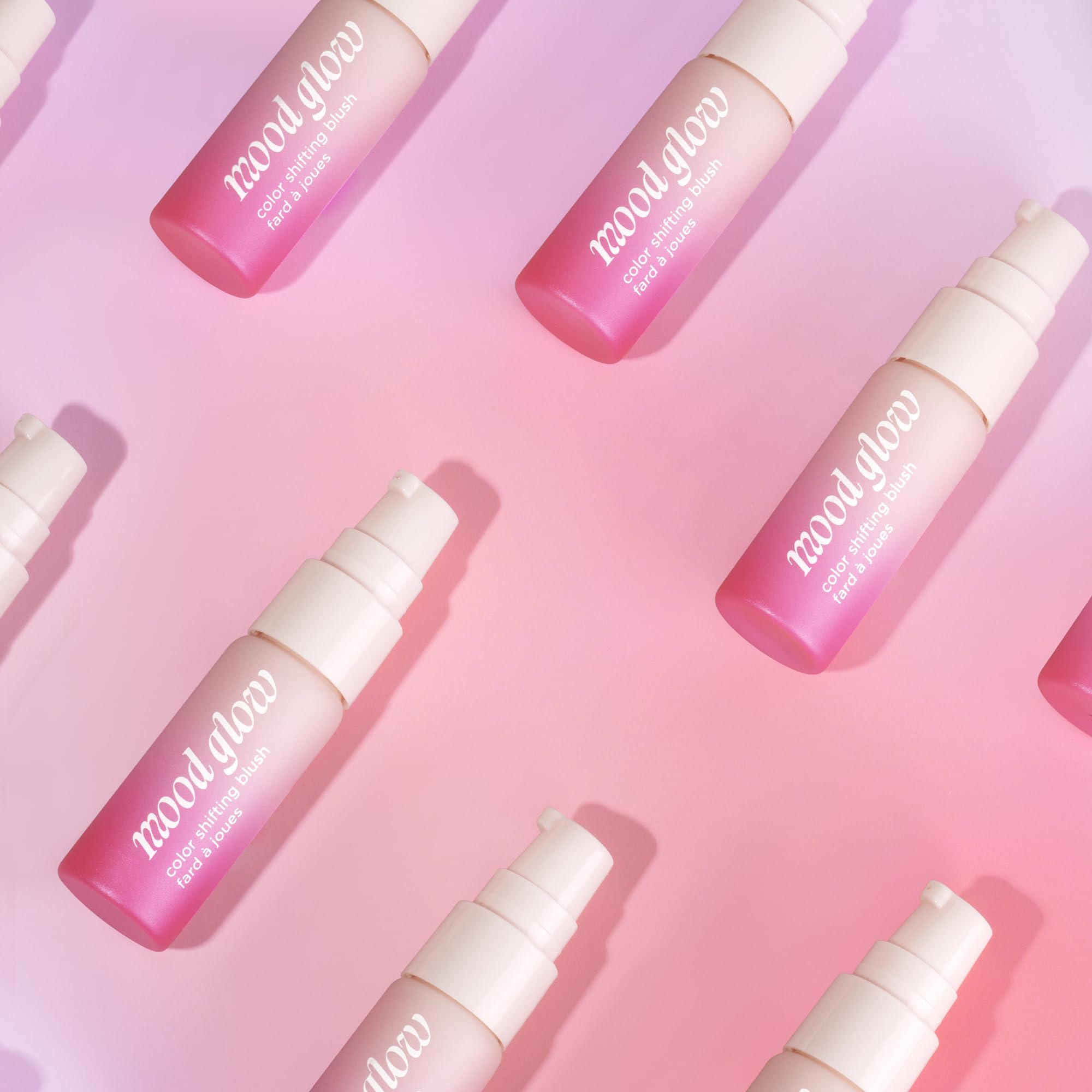 Pacifica Mood Glow application on lips presents coordinated flush with lip safe formula.