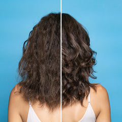 Even application on damp hair before scrunching for waves