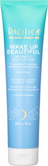 Pacifica Wake Up Beautiful retinoid body lotion bottle—hydrating formula for silky skin