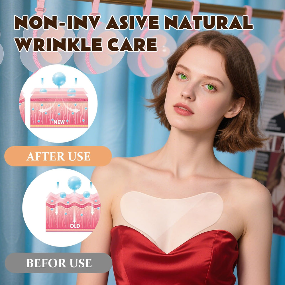 Pacify chest pads on skin during simple application.