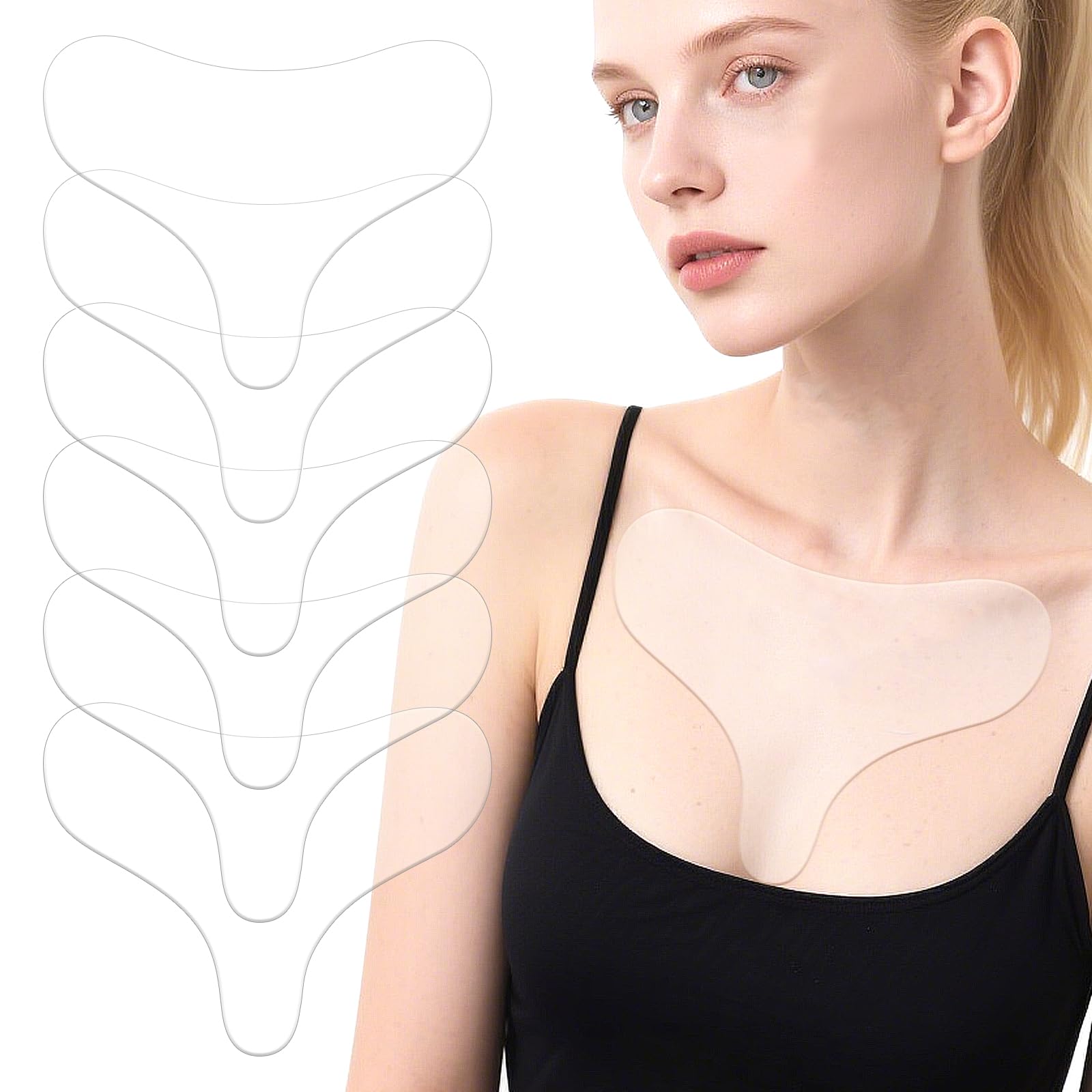 Pacify chest wrinkle pads pack laid out for overnight smoothing of décolletage.
