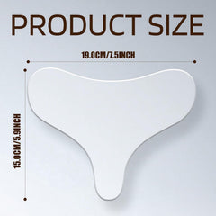Pacify decolletage coverage with silicone patches.
