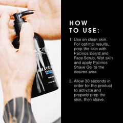 Pacinos clear gel on skin demonstrates a cool glide.