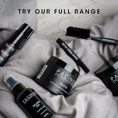 Pacinos Fiber Hold Spray locks style for all-day wear