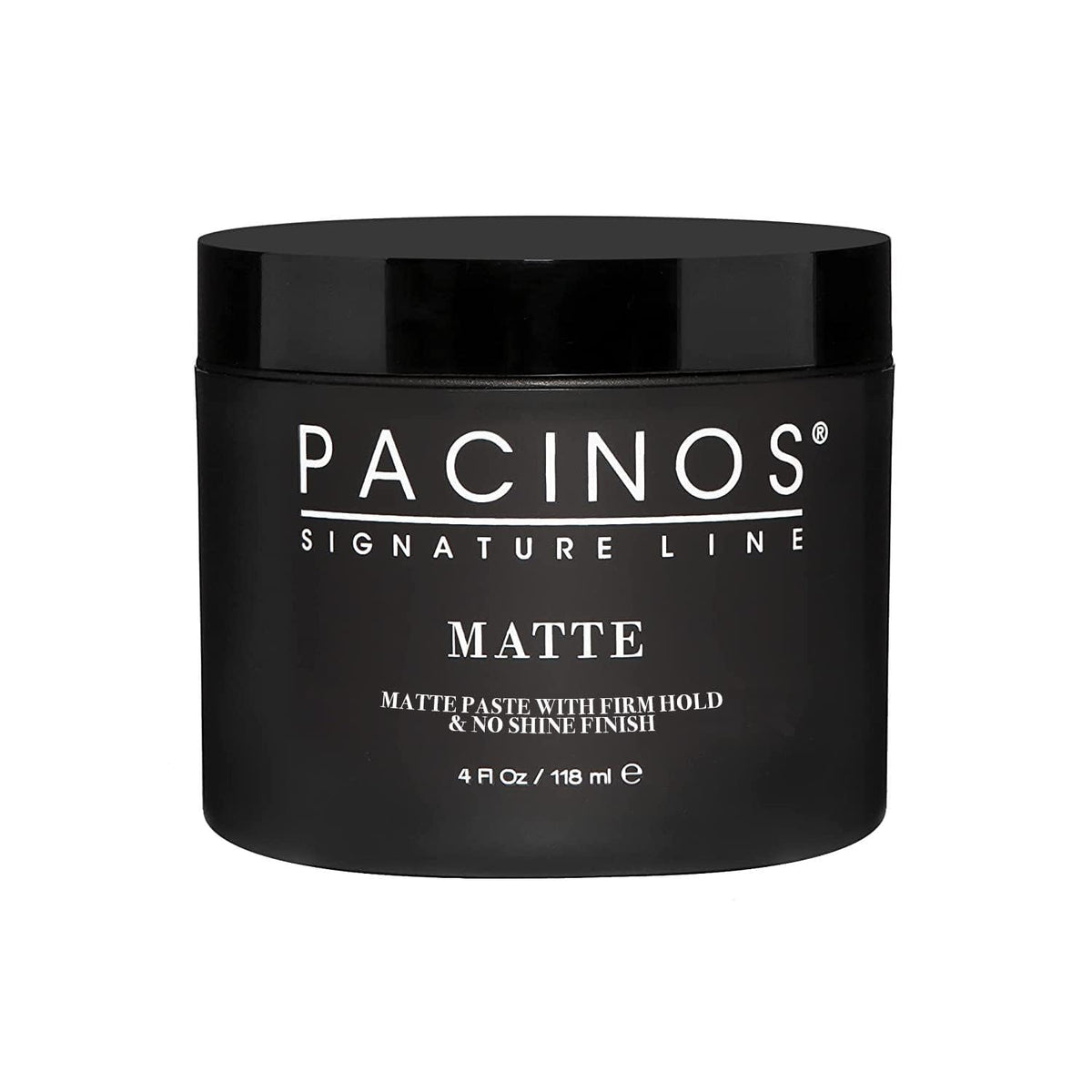 Pacinos Matte Hair Paste applied to damp hair for strong hold and natural matte finish.