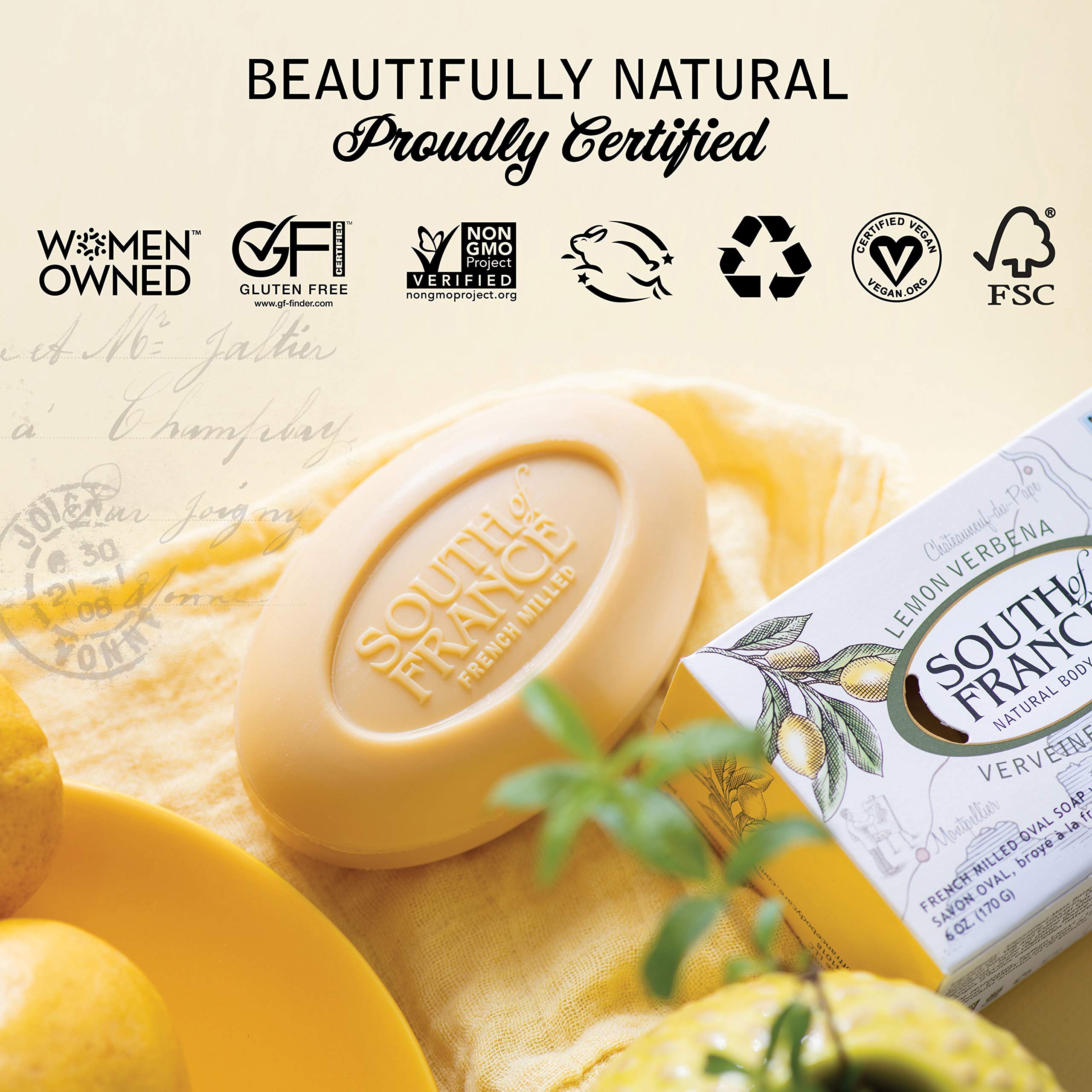 South Of France Clean Bar packaging and label detail for authentic presentation.