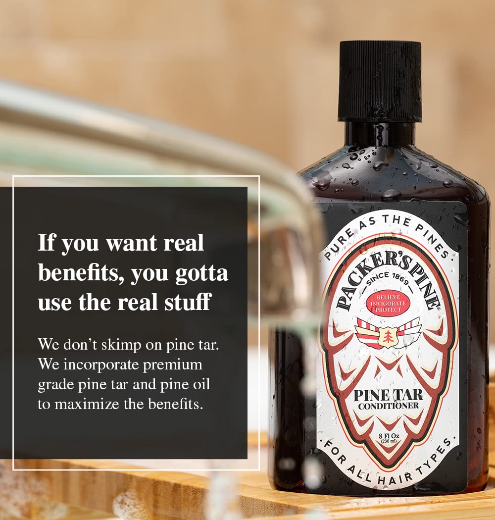 Packer's Pine Tar Conditioner in use during post-hike routine.
