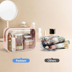 PACKISM bag with odor tip shows plastic-scent removal guidance