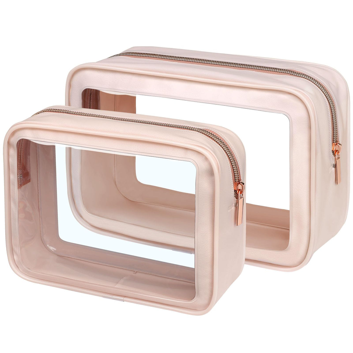 Packism large clear makeup bag for quick item checks in travel
