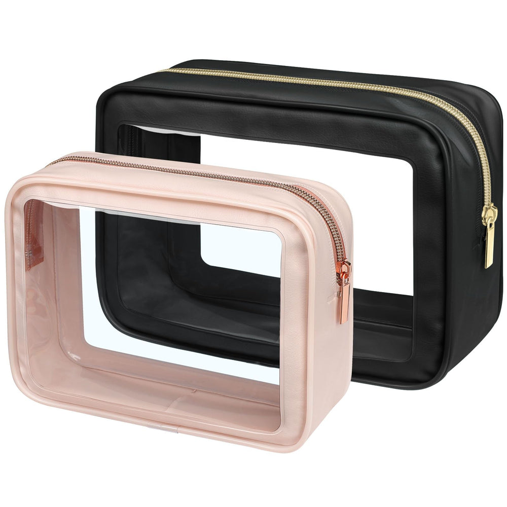 PACKISM clear makeup bag large, ideal carry-on organizer for toiletries and cosmetics.
