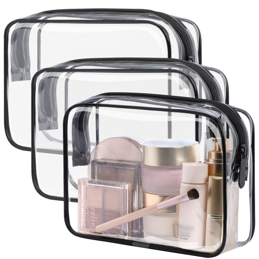 PACKISM clear toiletry bag with see-through design aids quick checks and easy organization