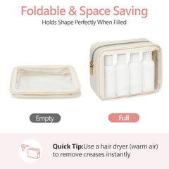 PACKISM folded-flat for compact packing in luggage.