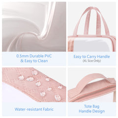 Packism handle design allows easy lifting and hanging during trips.