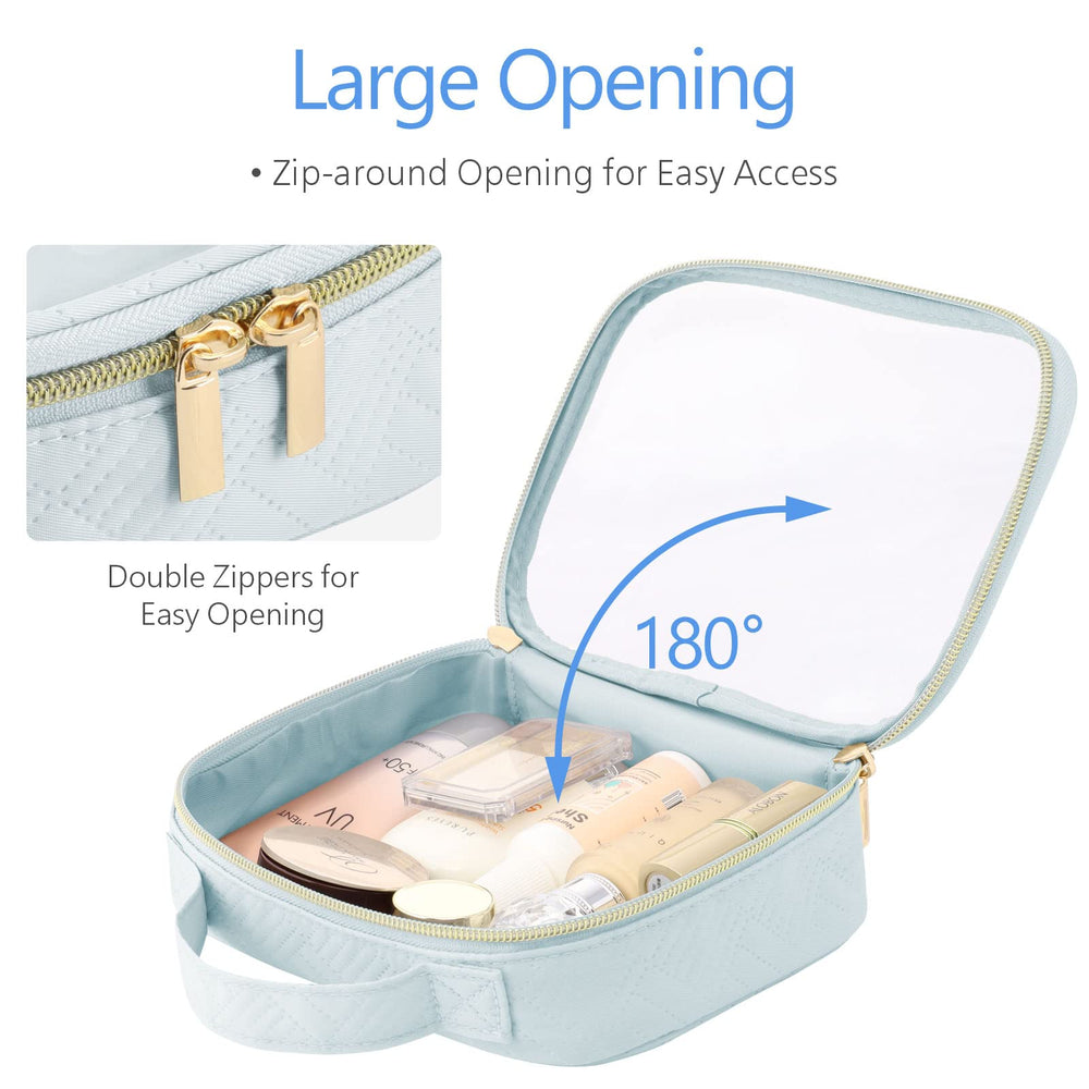 PACKISM clear makeup bag set with three medium pouches that meet 3-1-1 guidelines.
