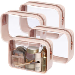 PACKISM clear toiletry bag quart-size view highlights TSA-friendly transparency