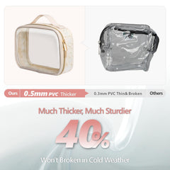 PACKISM beige floral lace travel set offers chic organization.