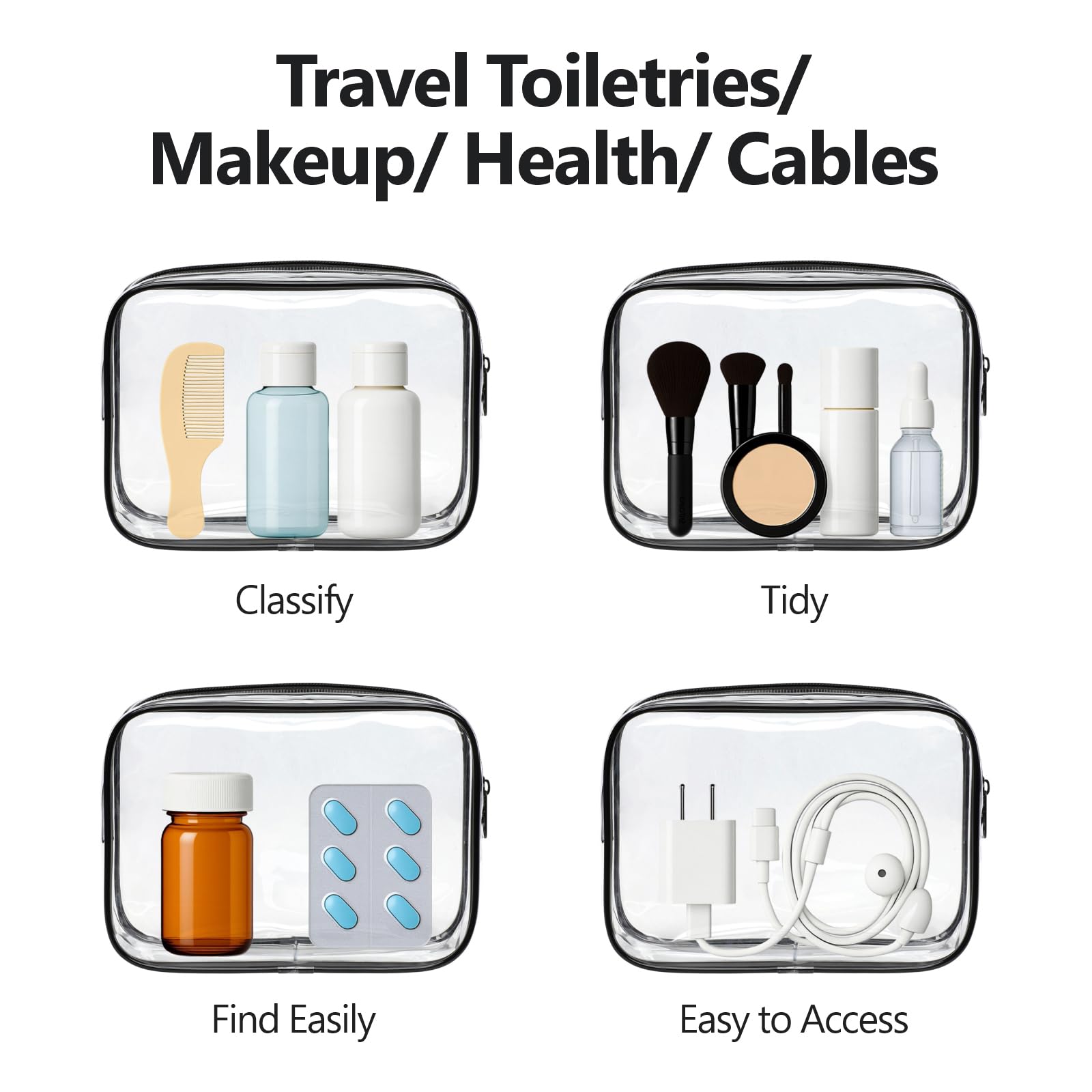 PACKISM travel quart-size bag fits 3-1-1 liquids in carry-on