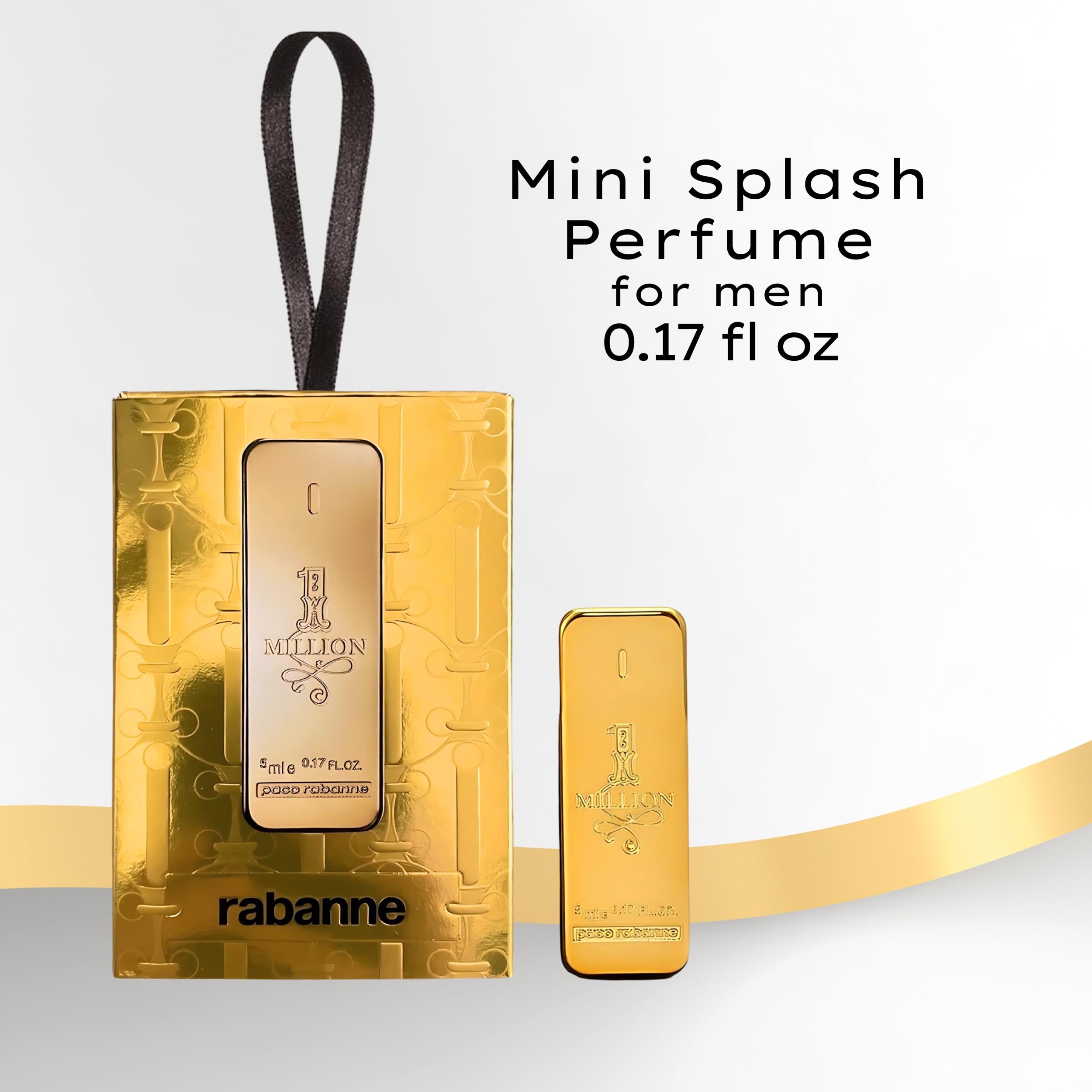 Paco Rabanne 1 Million mini EDT bottle cap detail, premium finish.