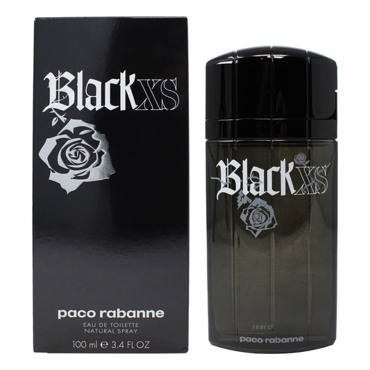 Paco Rabanne BLACK XS bottle cap close-up, gift-ready look.