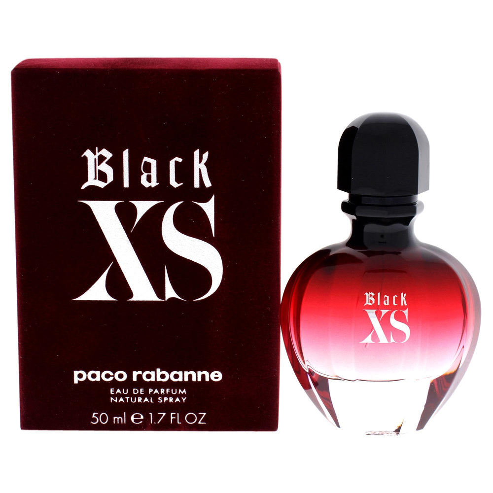 Paco Rabanne Black XS Women bottle with bold design for daytime wear.