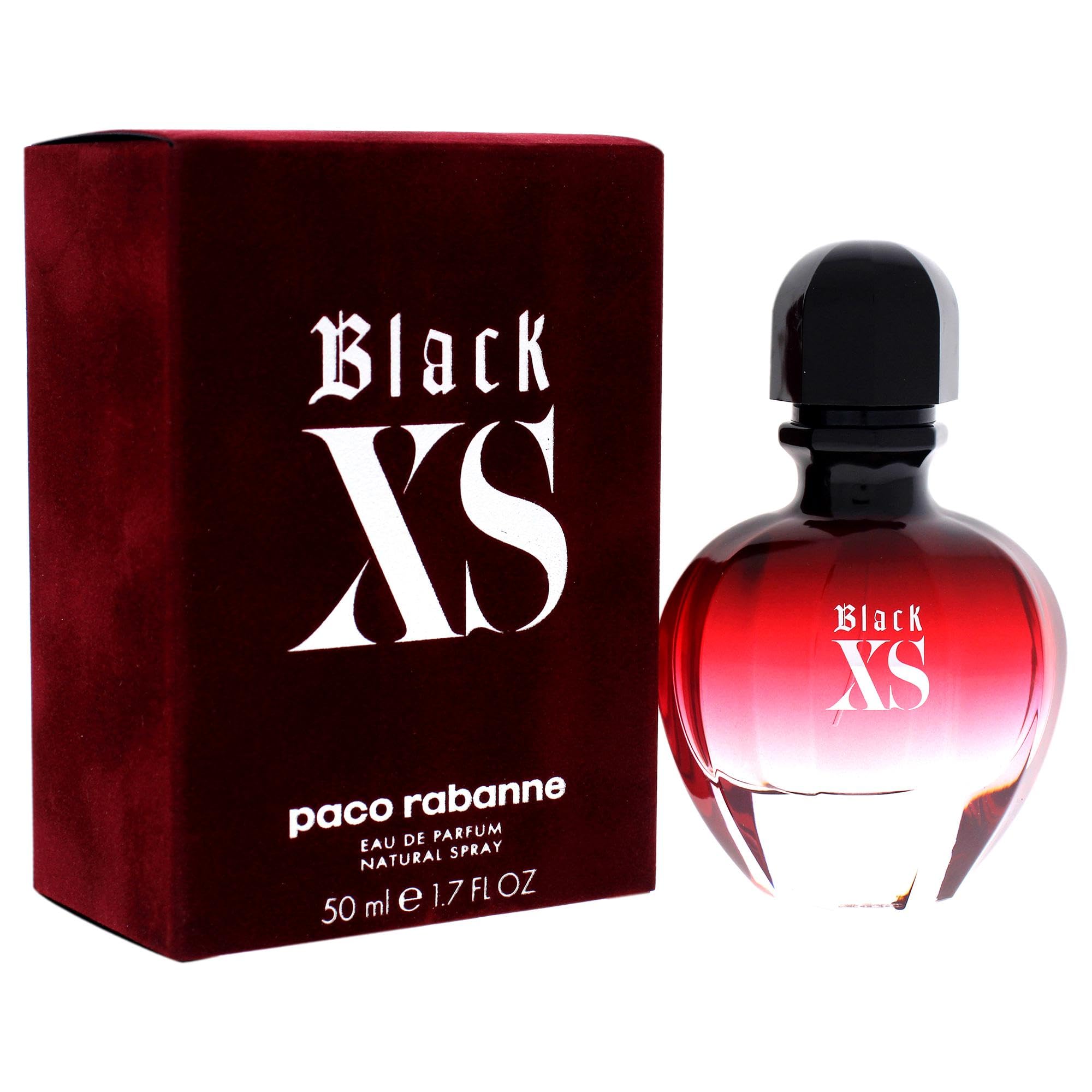 Paco Rabanne Black XS packaging conveys premium presentation.