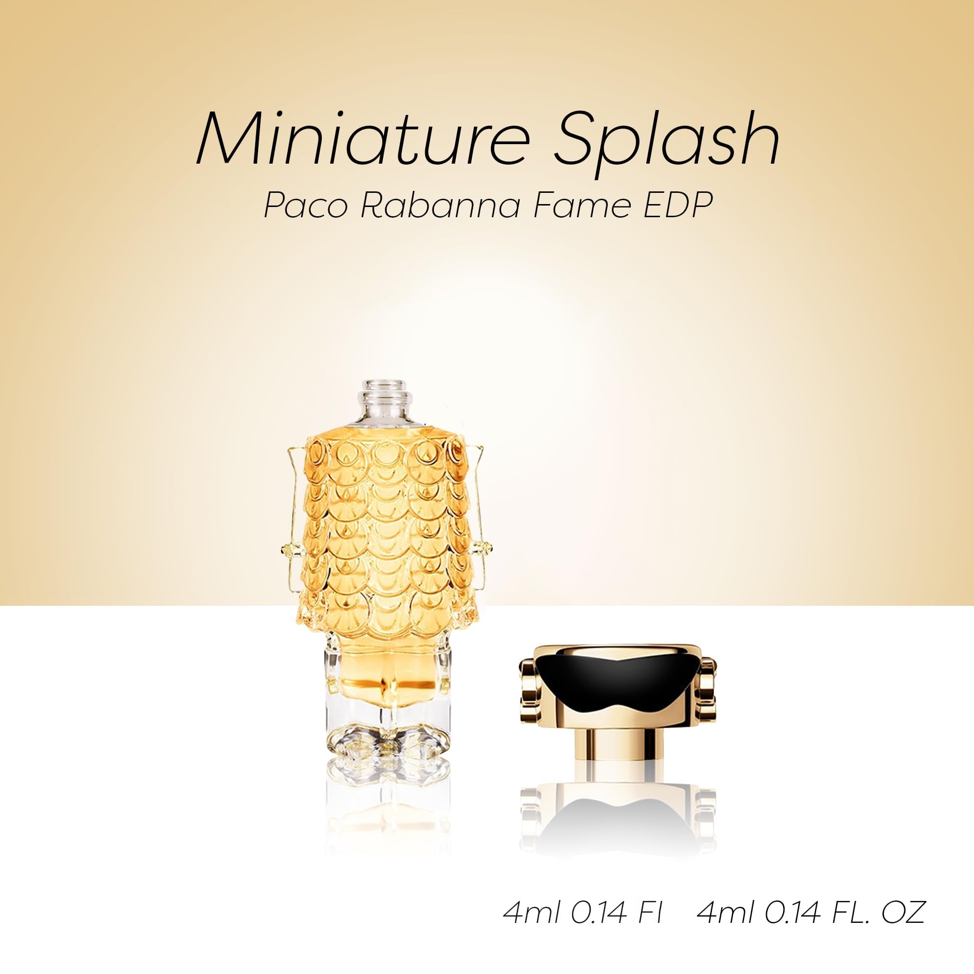 Paco Rabanne Fame mini travel packaging, ideal for handbags and on-the-go use.