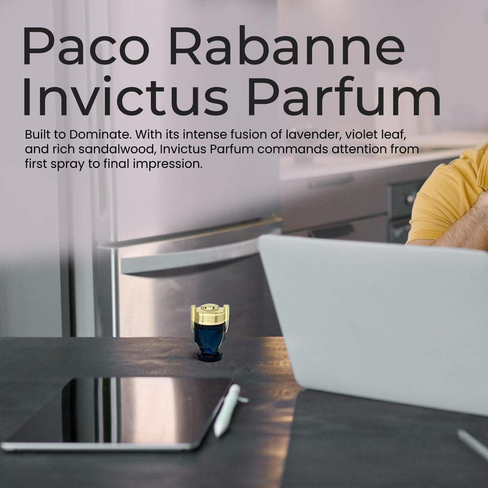 Mood image of Invictus mini bottle suggesting confidence and daily use.