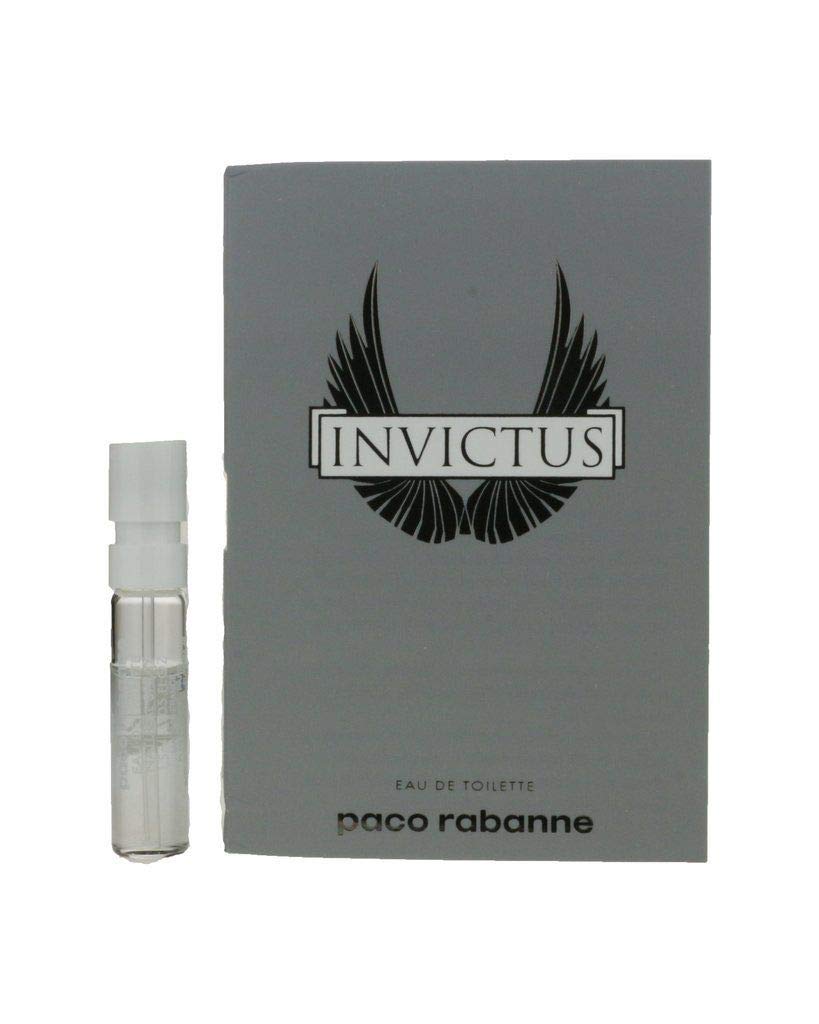 Paco Rabanne Invictus bottle pour close-up highlighting bold design for everyday use.