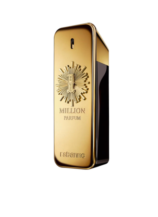 Paco Rabanne One Million bottle top view shows the iconic gold design.