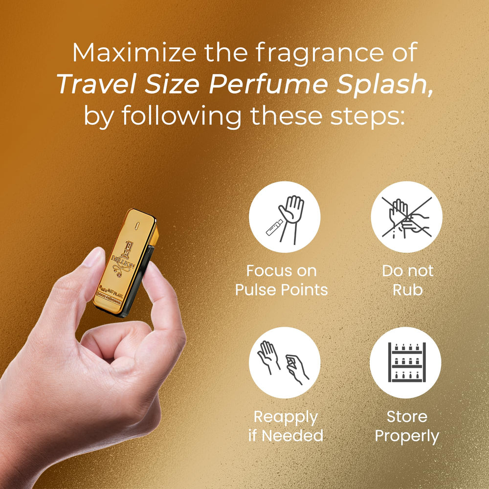 Paco Rabanne One Million mini EDT with a distinctive gold-cap detail.