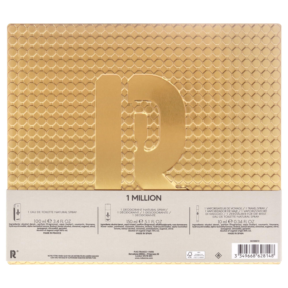 Paco Rabanne One Million note close-up, highlights blood mandarin and peppermint