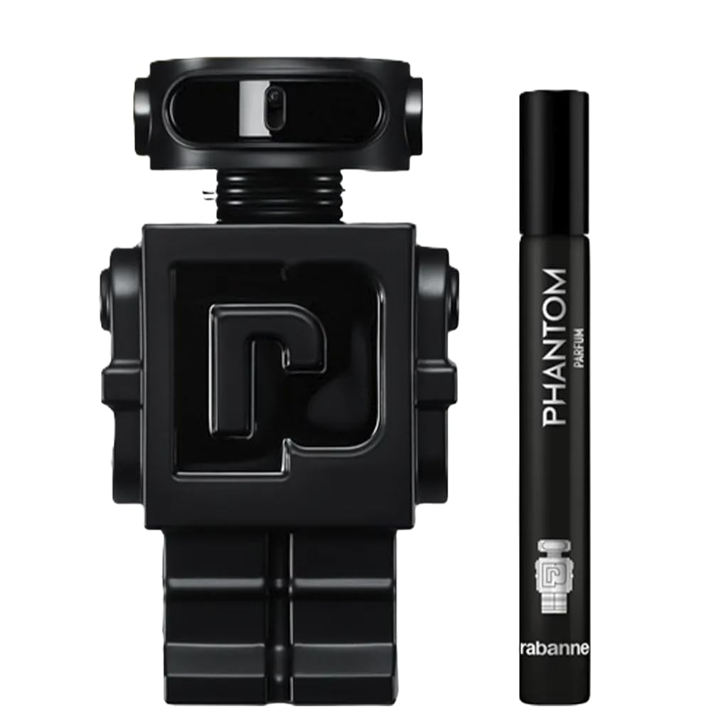 Paco Rabanne Phantom bottle full size, bold masculine fragrance for everyday sophistication.
