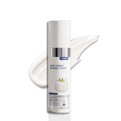 Padoro white tomato moisturizer front packaging shows 50mL jar and benefits