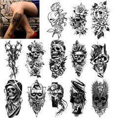 PADOUN Halloween tattoo 15-sheets pack for versatile designs
