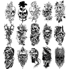 PADOUN Halloween tattoo skull and rose collection for bold skin art