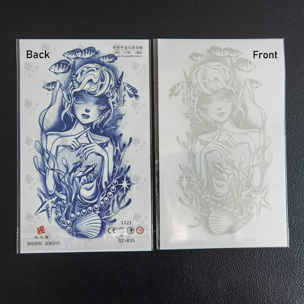 PADOUN tattoo set 12 sheets showing diverse designs for versatile styling