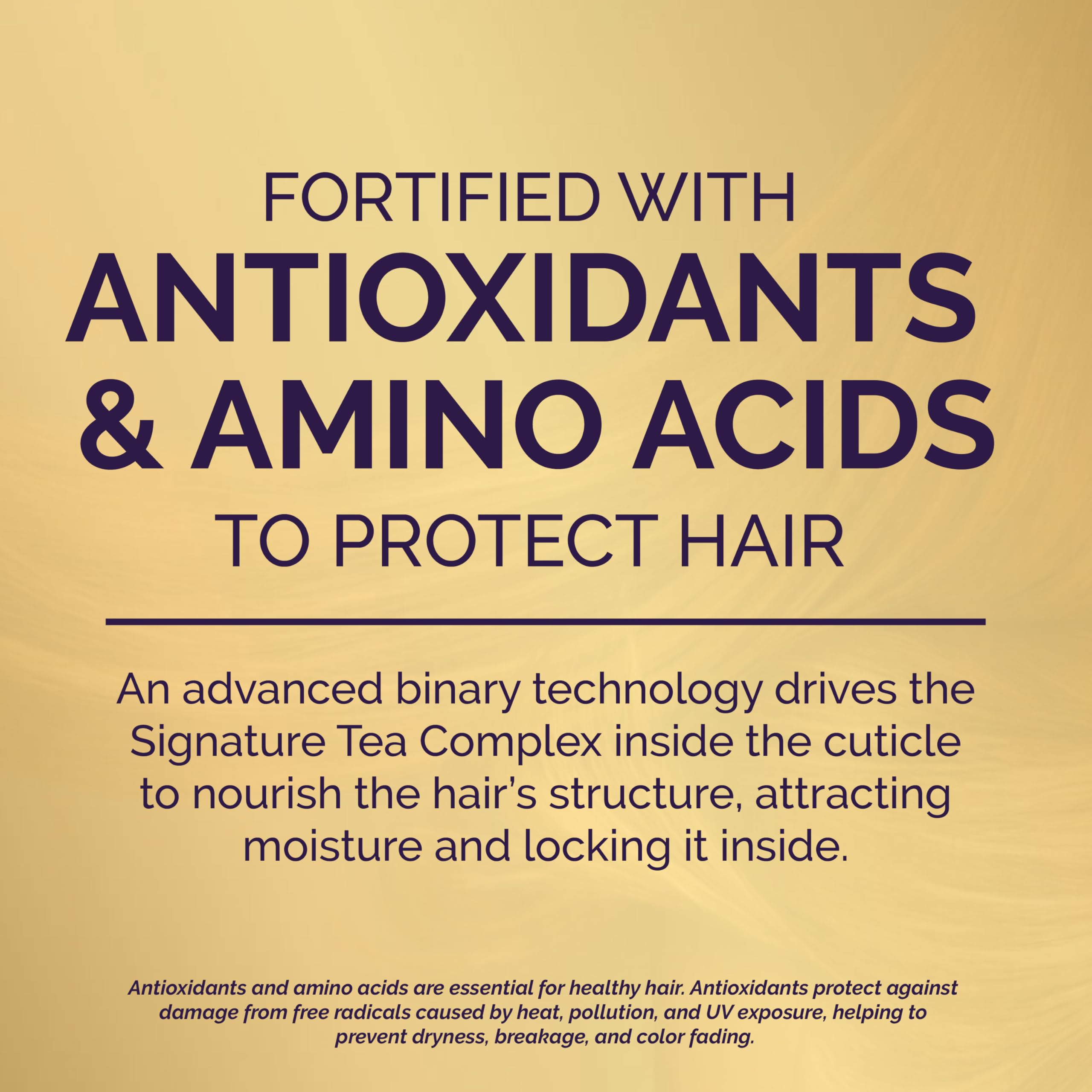 Pai-Shau Biphasic Infusion antioxidants and amino acids fortify hair against heat and environmental stress.