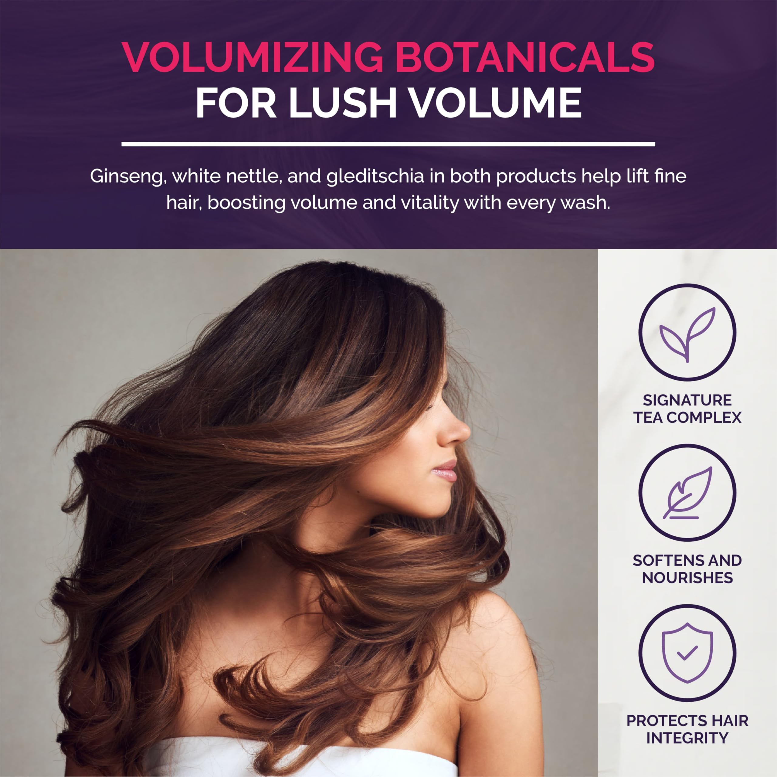 Pai-Shau Opulent Volume hair appears fuller after use.