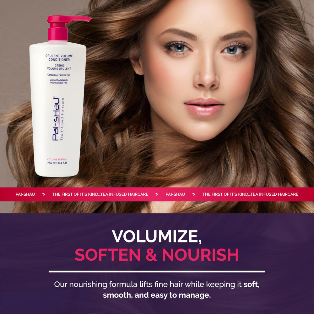 Pai-Shau Opulent Volume Conditioner pump dispensing easily for consistent use.