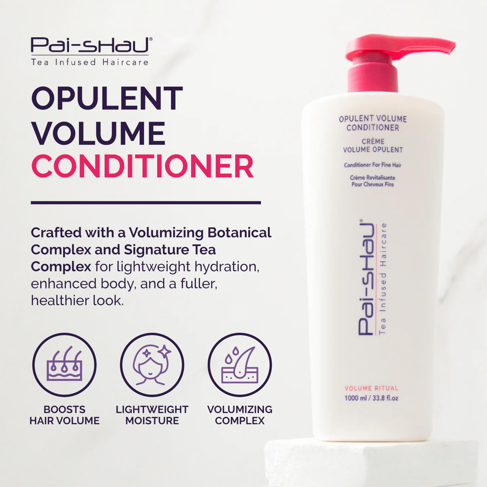 Pai-Shau Opulent Volume Conditioner texture swirl illustrating lightweight moisture and added body.