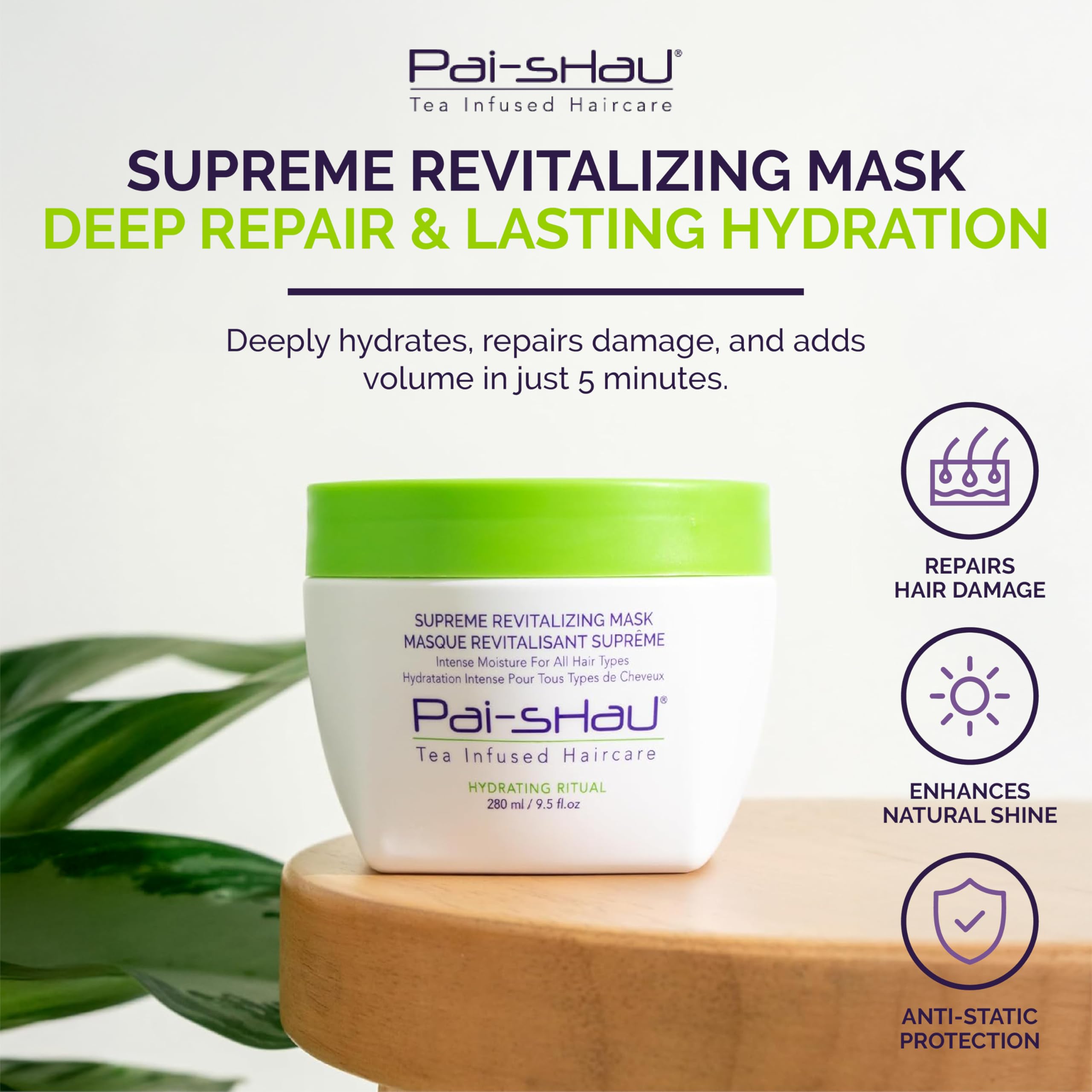Pai-Shau Supreme Revitalizing Mask in bathroom scene suggesting routine use