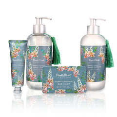 PAINT & PETALS Bluebell Persimmon lotion dispense highlights convenient moisture