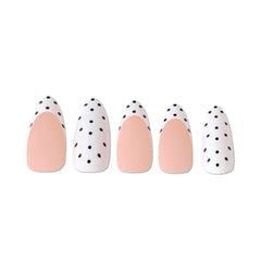 PaintLab Polka Dot Couture nails close-up showing long-wear finish for days