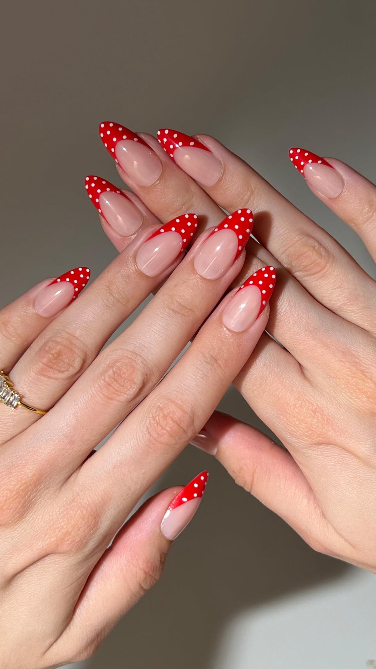 PaintLab press-on nails in red polka dot set for a fast fall manicure