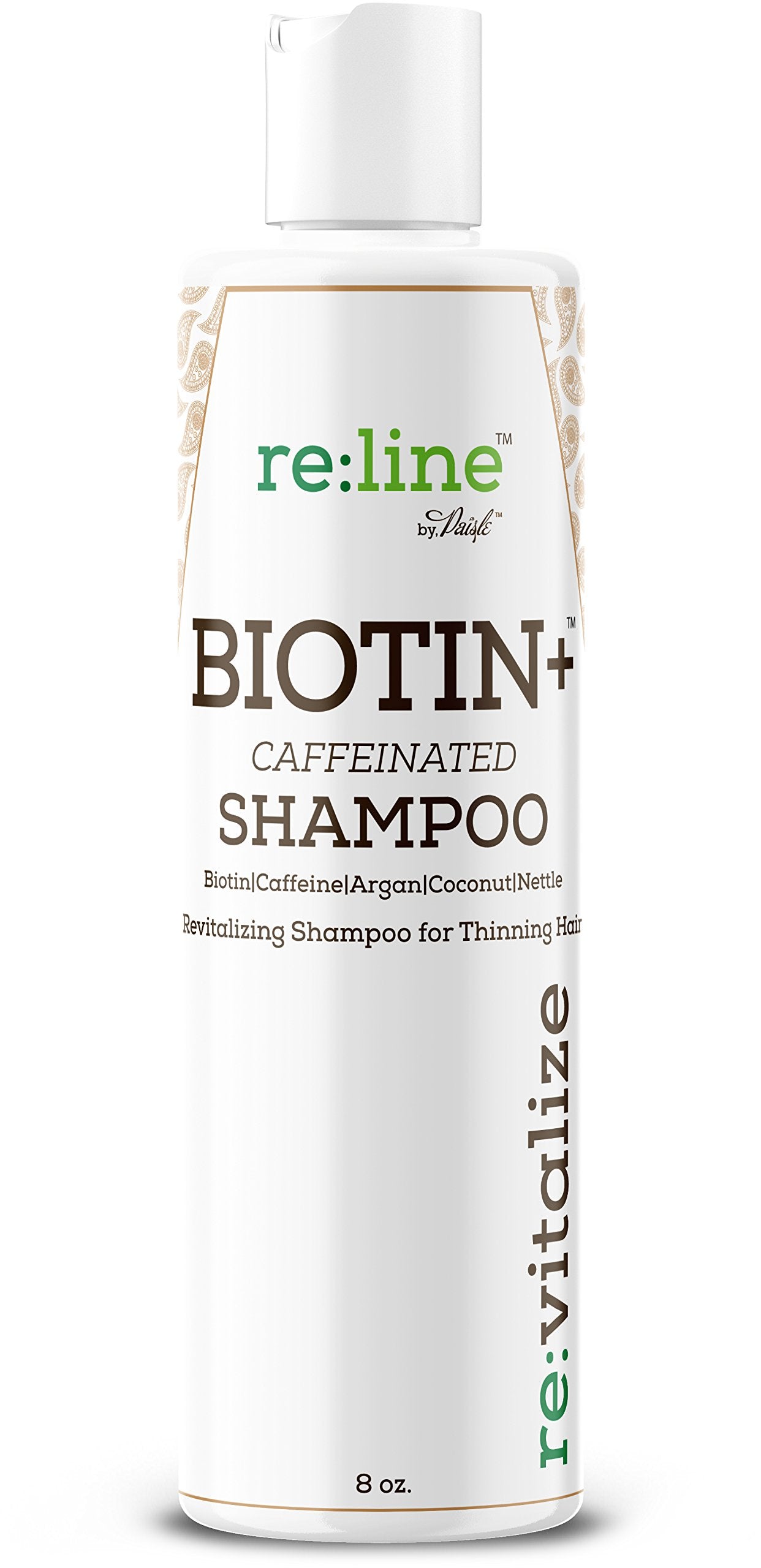 Paisle Botanics Biotin Shampoo demonstrates a visible thickening effect on hair strands
