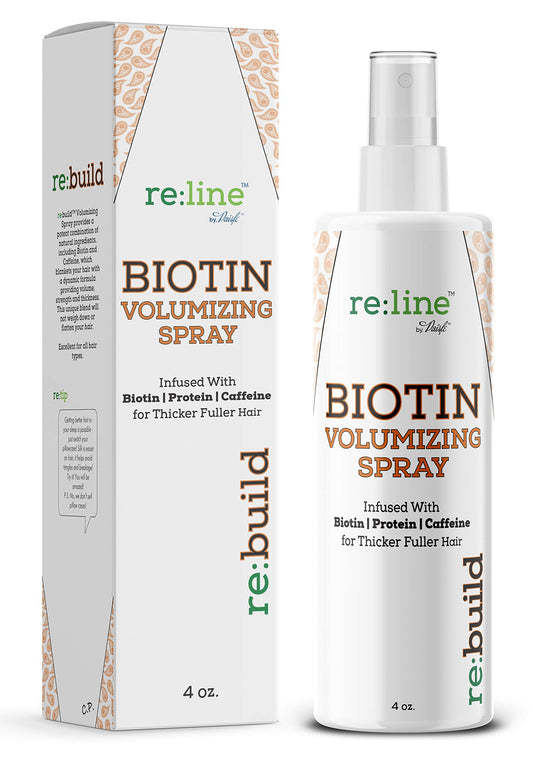 Paisle Botanics Biotin Volumizing Spray spray mist demonstrating lightweight volumizing action.